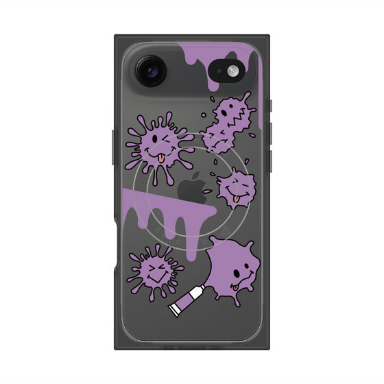 プレミアムスクエアケース with MagSafe［ PAINTING SMILE Purple ］