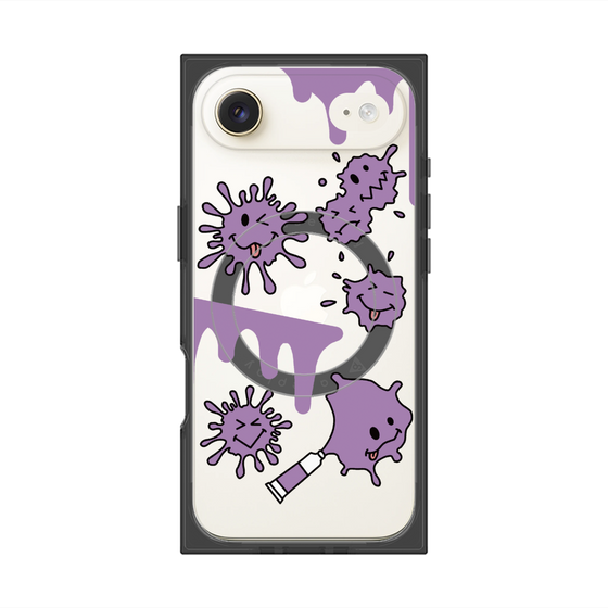 プレミアムスクエアケース with MagSafe［ PAINTING SMILE Purple ］