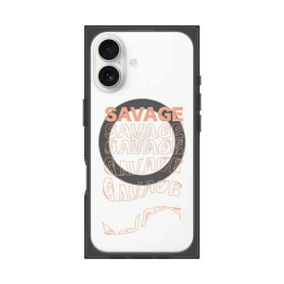 プレミアムスクエアケース with MagSafe［ SAVAGE Orange ］