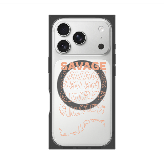 プレミアムスクエアケース with MagSafe［ SAVAGE Orange ］