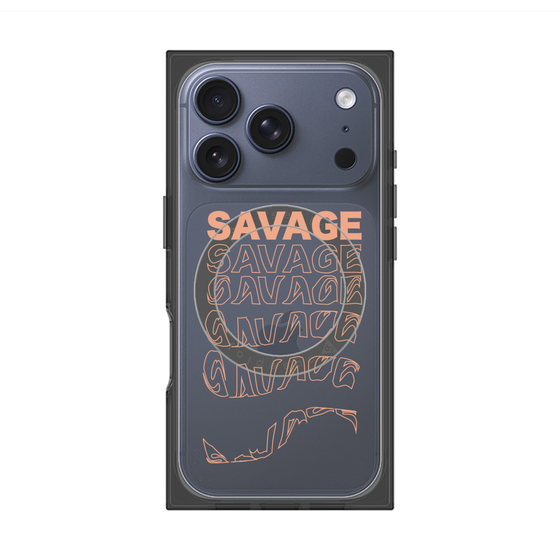 プレミアムスクエアケース with MagSafe［ SAVAGE Orange ］