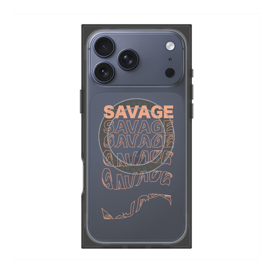 プレミアムスクエアケース with MagSafe［ SAVAGE Orange ］