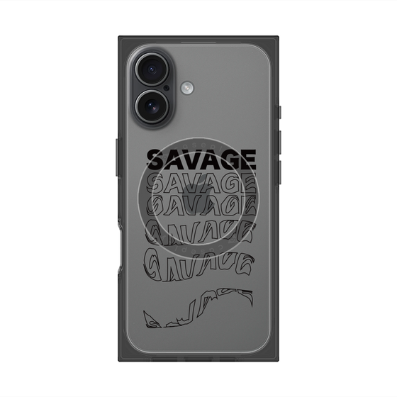 プレミアムスクエアケース with MagSafe［ SAVAGE Black ］