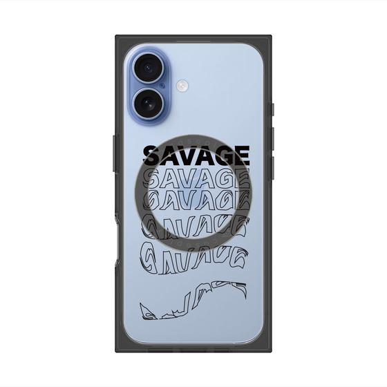 プレミアムスクエアケース with MagSafe［ SAVAGE Black ］
