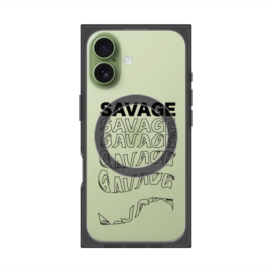 プレミアムスクエアケース with MagSafe［ SAVAGE Black ］