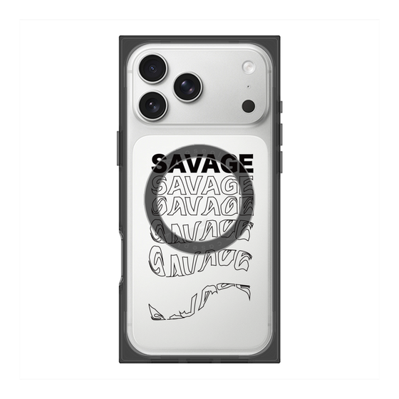プレミアムスクエアケース with MagSafe［ SAVAGE Black ］