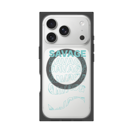 プレミアムスクエアケース with MagSafe［ SAVAGE Blue ］