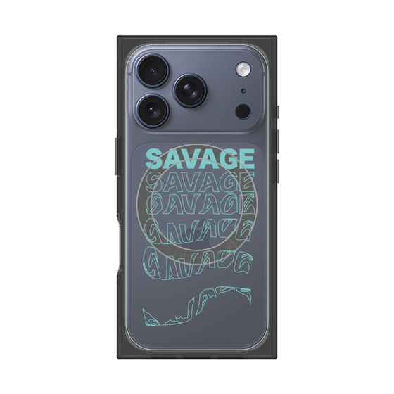 プレミアムスクエアケース with MagSafe［ SAVAGE Blue ］