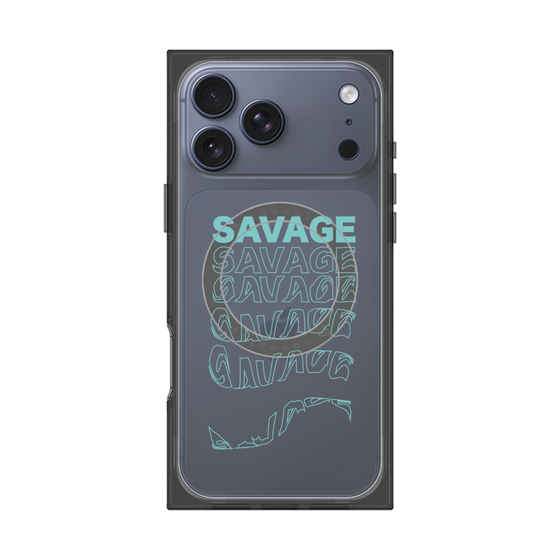 プレミアムスクエアケース with MagSafe［ SAVAGE Blue ］