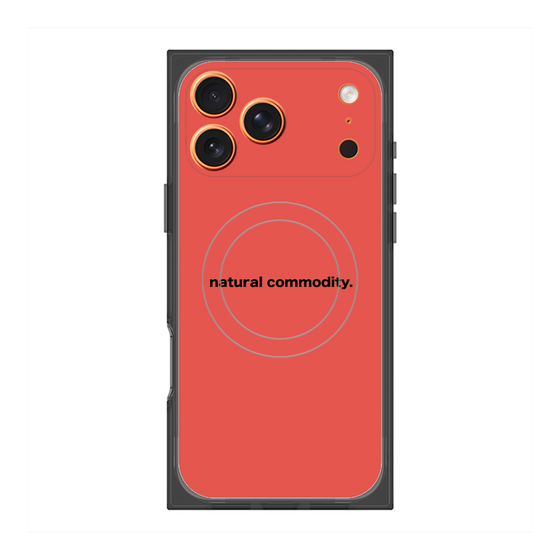 プレミアムスクエアケース with MagSafe［ NATURAL COMMODITY Red ］