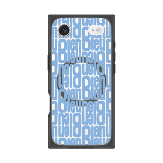 プレミアムスクエアケース with MagSafe［ LANVIN en Bleu - Logo Pattern - Blue ］