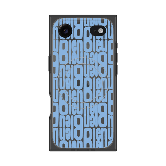 プレミアムスクエアケース with MagSafe［ LANVIN en Bleu - Logo Pattern - Blue ］