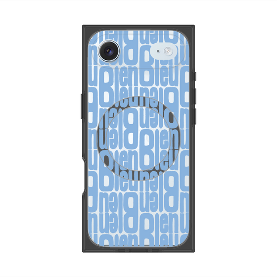 プレミアムスクエアケース with MagSafe［ LANVIN en Bleu - Logo Pattern - Blue ］