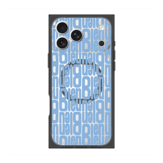 プレミアムスクエアケース with MagSafe［ LANVIN en Bleu - Logo Pattern - Blue ］