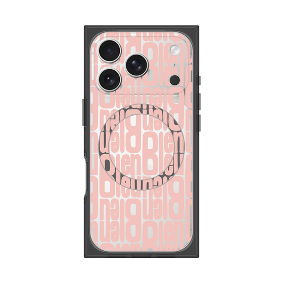 プレミアムスクエアケース with MagSafe［ LANVIN en Bleu - Logo Pattern - Pink ］