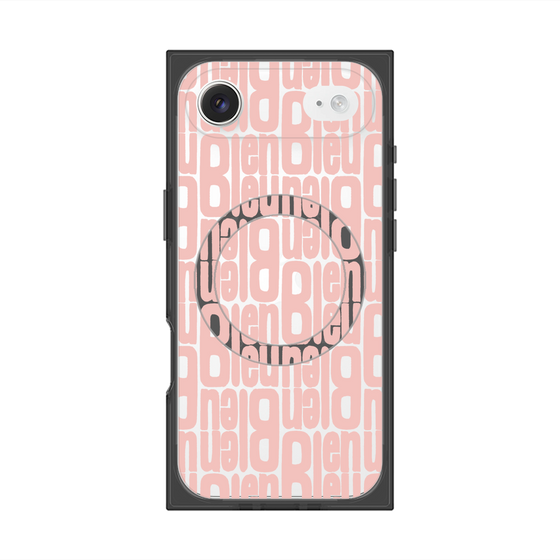 プレミアムスクエアケース with MagSafe［ LANVIN en Bleu - Logo Pattern - Pink ］