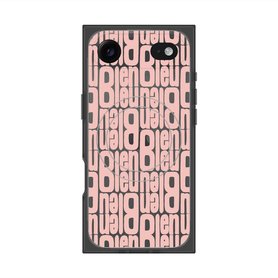 プレミアムスクエアケース with MagSafe［ LANVIN en Bleu - Logo Pattern - Pink ］