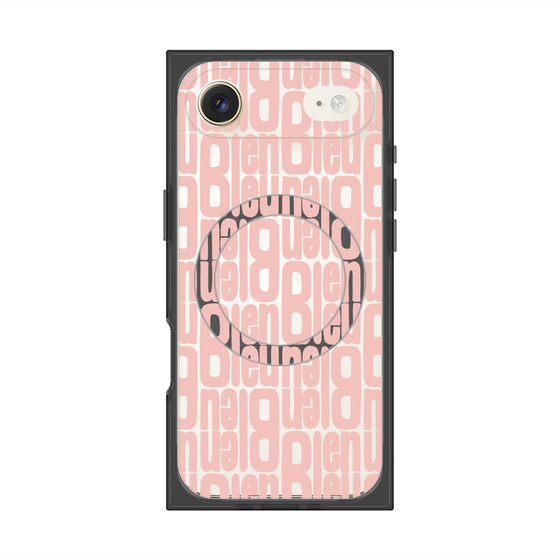プレミアムスクエアケース with MagSafe［ LANVIN en Bleu - Logo Pattern - Pink ］