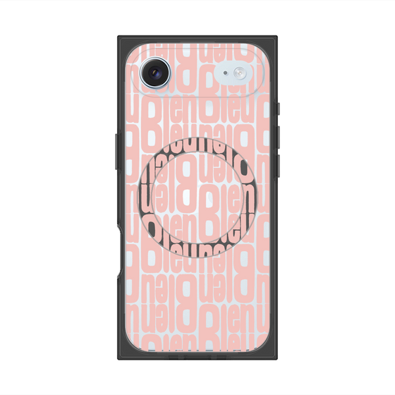 プレミアムスクエアケース with MagSafe［ LANVIN en Bleu - Logo Pattern - Pink ］