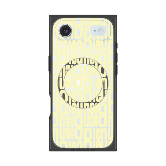プレミアムスクエアケース with MagSafe［ LANVIN en Bleu - Logo Pattern - Yellow ］