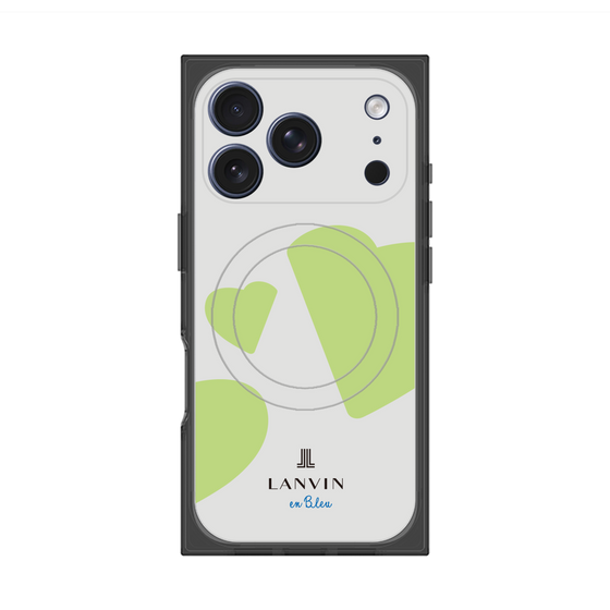 プレミアムスクエアケース with MagSafe［ LANVIN en Bleu Hearts Green - ランバン ハート グリーン ］