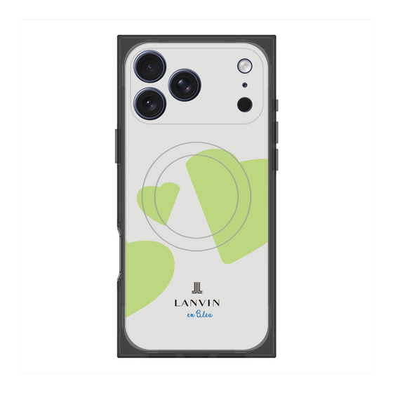 プレミアムスクエアケース with MagSafe［ LANVIN en Bleu Hearts Green - ランバン ハート グリーン ］