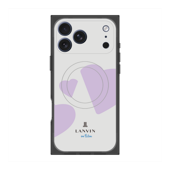 プレミアムスクエアケース with MagSafe［ LANVIN en Bleu Hearts Purple - ランバン ハート パープル ］
