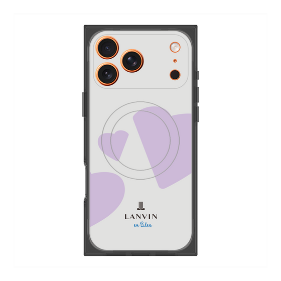 プレミアムスクエアケース with MagSafe［ LANVIN en Bleu Hearts Purple - ランバン ハート パープル ］