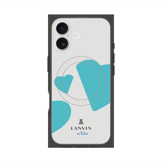 プレミアムスクエアケース with MagSafe［ LANVIN en Bleu Hearts Blue - ランバン ハート ブルー ］