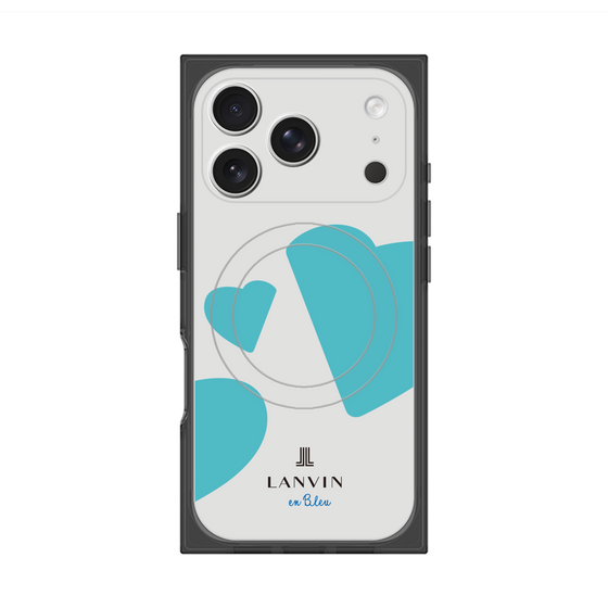 プレミアムスクエアケース with MagSafe［ LANVIN en Bleu Hearts Blue - ランバン ハート ブルー ］