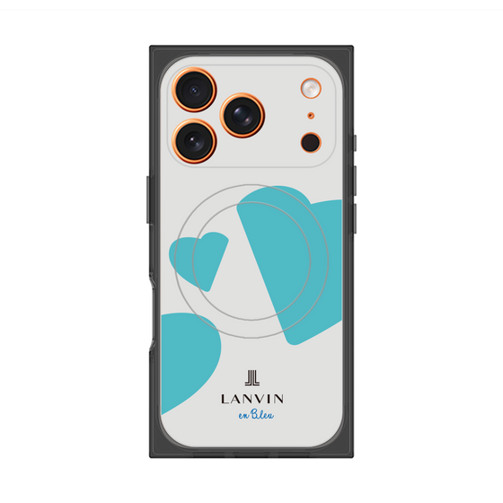 プレミアムスクエアケース with MagSafe［ LANVIN en Bleu Hearts Blue - ランバン ハート ブルー ］