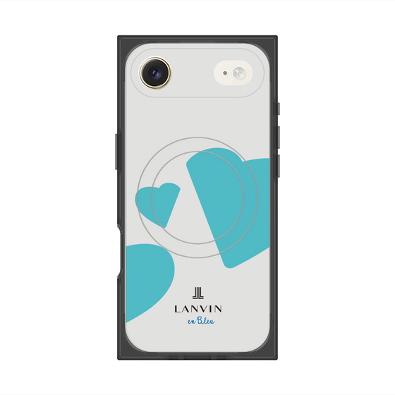 プレミアムスクエアケース with MagSafe［ LANVIN en Bleu Hearts Blue - ランバン ハート ブルー ］
