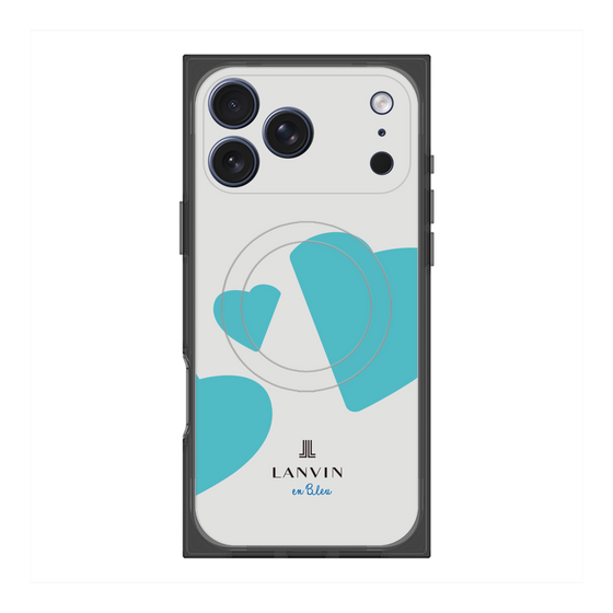 プレミアムスクエアケース with MagSafe［ LANVIN en Bleu Hearts Blue - ランバン ハート ブルー ］