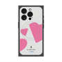 プレミアムスクエアケース with MagSafe［ LANVIN en Bleu Hearts Pink - ランバン ハート ピンク ］