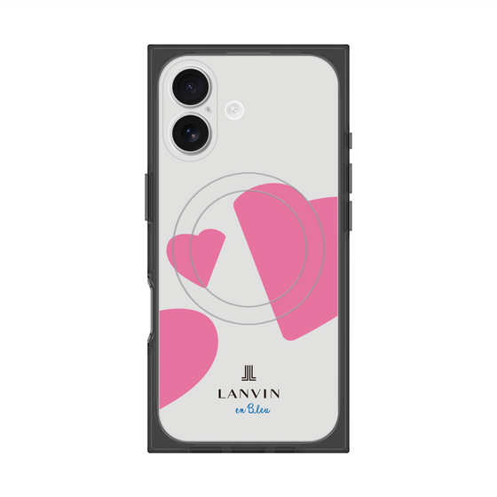 プレミアムスクエアケース with MagSafe［ LANVIN en Bleu Hearts Pink - ランバン ハート ピンク ］