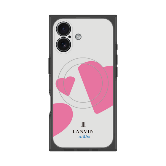 プレミアムスクエアケース with MagSafe［ LANVIN en Bleu Hearts Pink - ランバン ハート ピンク ］