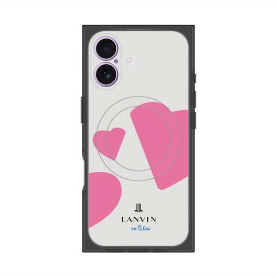 プレミアムスクエアケース with MagSafe［ LANVIN en Bleu Hearts Pink - ランバン ハート ピンク ］