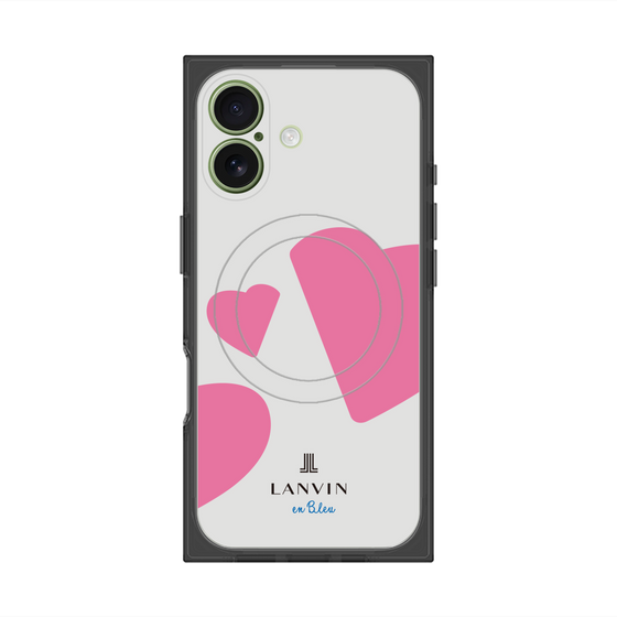 プレミアムスクエアケース with MagSafe［ LANVIN en Bleu Hearts Pink - ランバン ハート ピンク ］