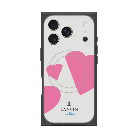 プレミアムスクエアケース with MagSafe［ LANVIN en Bleu Hearts Pink - ランバン ハート ピンク ］