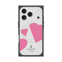 プレミアムスクエアケース with MagSafe［ LANVIN en Bleu Hearts Pink - ランバン ハート ピンク ］