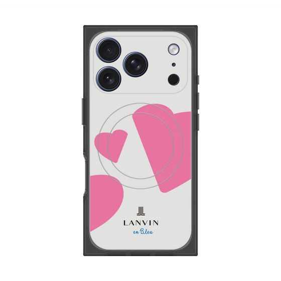 プレミアムスクエアケース with MagSafe［ LANVIN en Bleu Hearts Pink - ランバン ハート ピンク ］