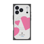 プレミアムスクエアケース with MagSafe［ LANVIN en Bleu Hearts Pink - ランバン ハート ピンク ］