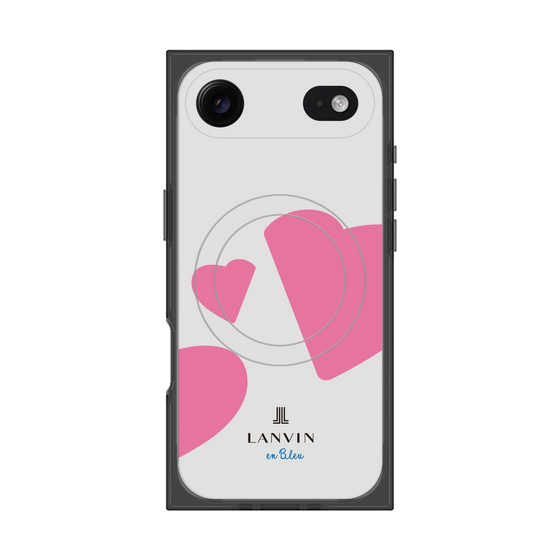プレミアムスクエアケース with MagSafe［ LANVIN en Bleu Hearts Pink - ランバン ハート ピンク ］