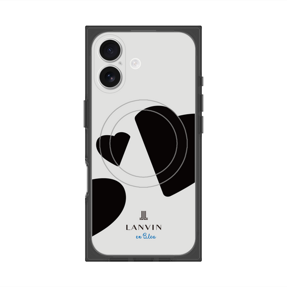 プレミアムスクエアケース with MagSafe［ LANVIN en Bleu Hearts Black - ランバン ハート ブラック ］