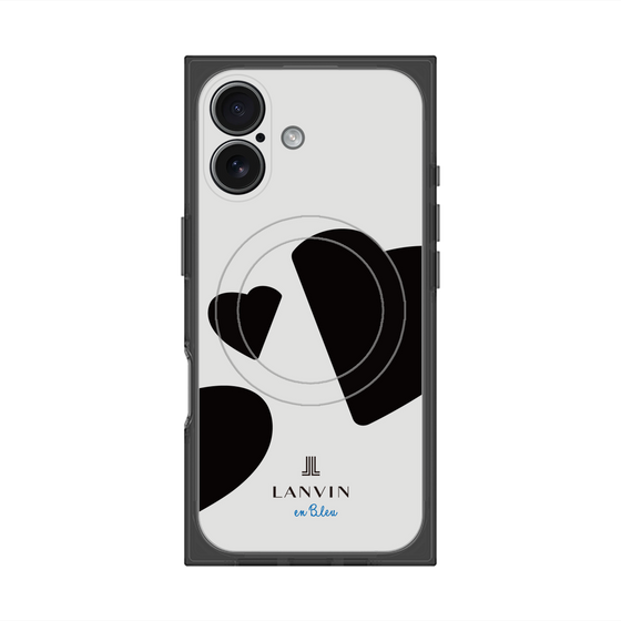 プレミアムスクエアケース with MagSafe［ LANVIN en Bleu Hearts Black - ランバン ハート ブラック ］