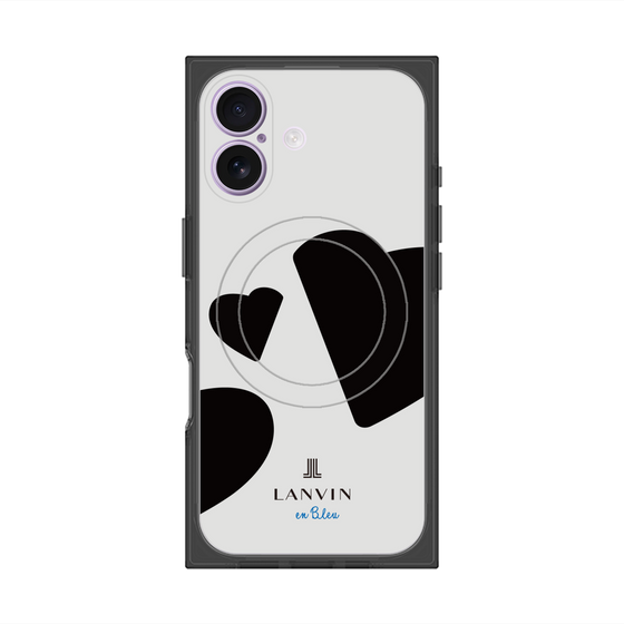 プレミアムスクエアケース with MagSafe［ LANVIN en Bleu Hearts Black - ランバン ハート ブラック ］