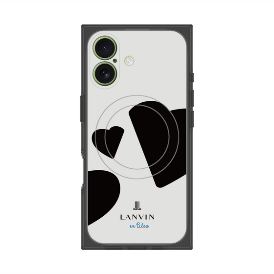 プレミアムスクエアケース with MagSafe［ LANVIN en Bleu Hearts Black - ランバン ハート ブラック ］
