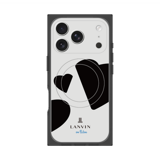 プレミアムスクエアケース with MagSafe［ LANVIN en Bleu Hearts Black - ランバン ハート ブラック ］
