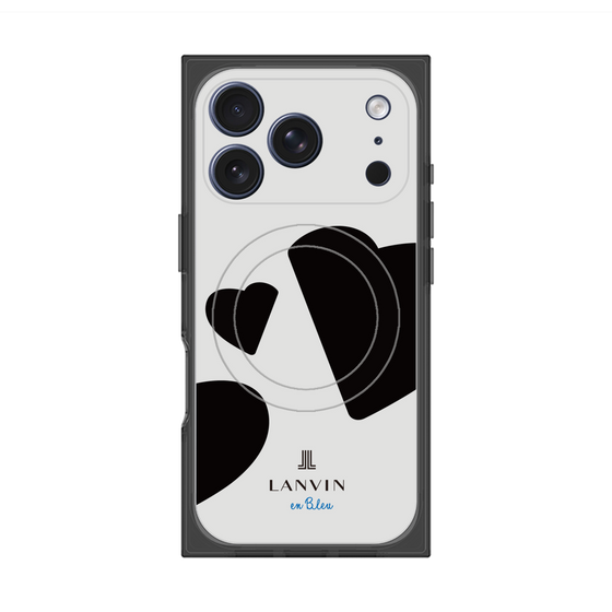 プレミアムスクエアケース with MagSafe［ LANVIN en Bleu Hearts Black - ランバン ハート ブラック ］