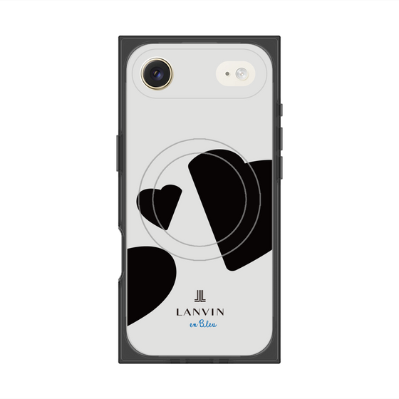 プレミアムスクエアケース with MagSafe［ LANVIN en Bleu Hearts Black - ランバン ハート ブラック ］